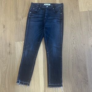 AMO Women's Dark Blue Ankle Jeans